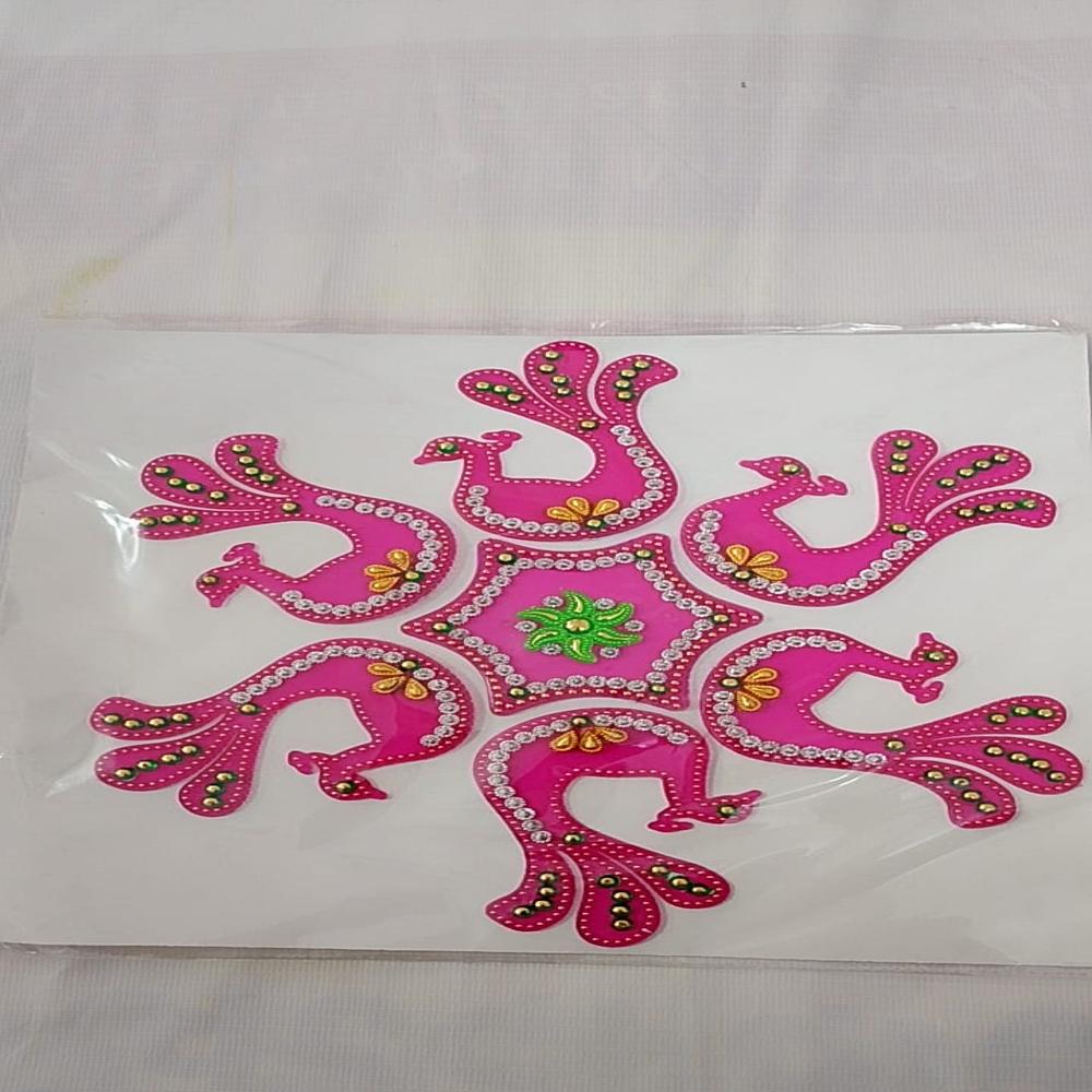Acrylic Rangoli - Color: Multicolor