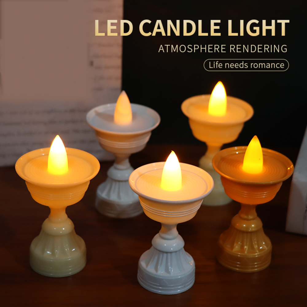 Set Of 8 White Water Sensor Led Diyas - Application: Home Decoration