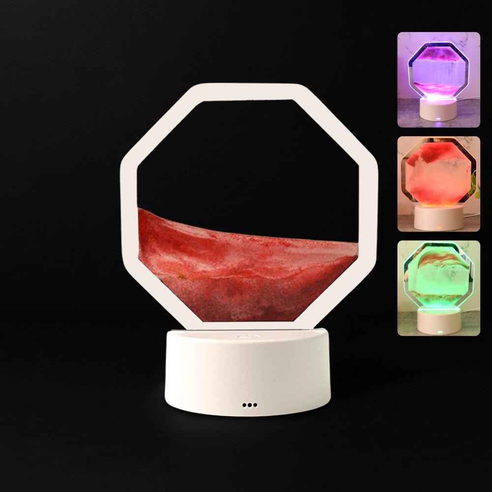 Led Moving Sand Art Table Lamp (1 Set) - Capacity: 1 Set Pcs/hr