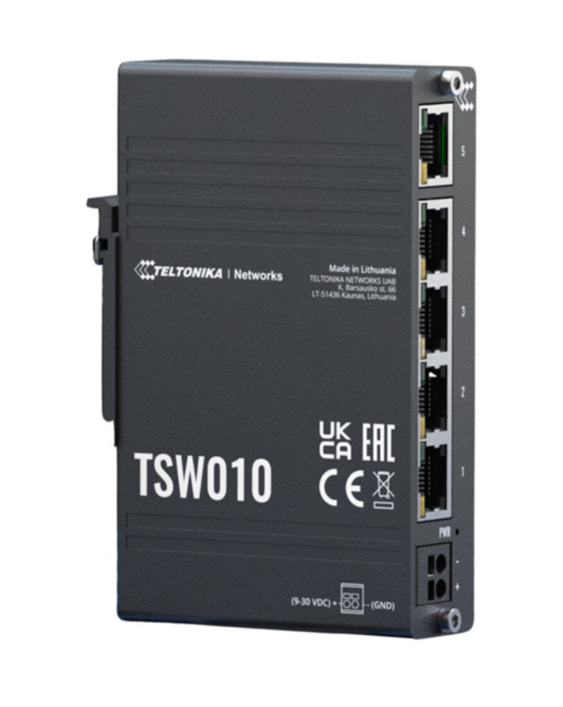 Teltonika TSW010 5 port Din Rail Switch