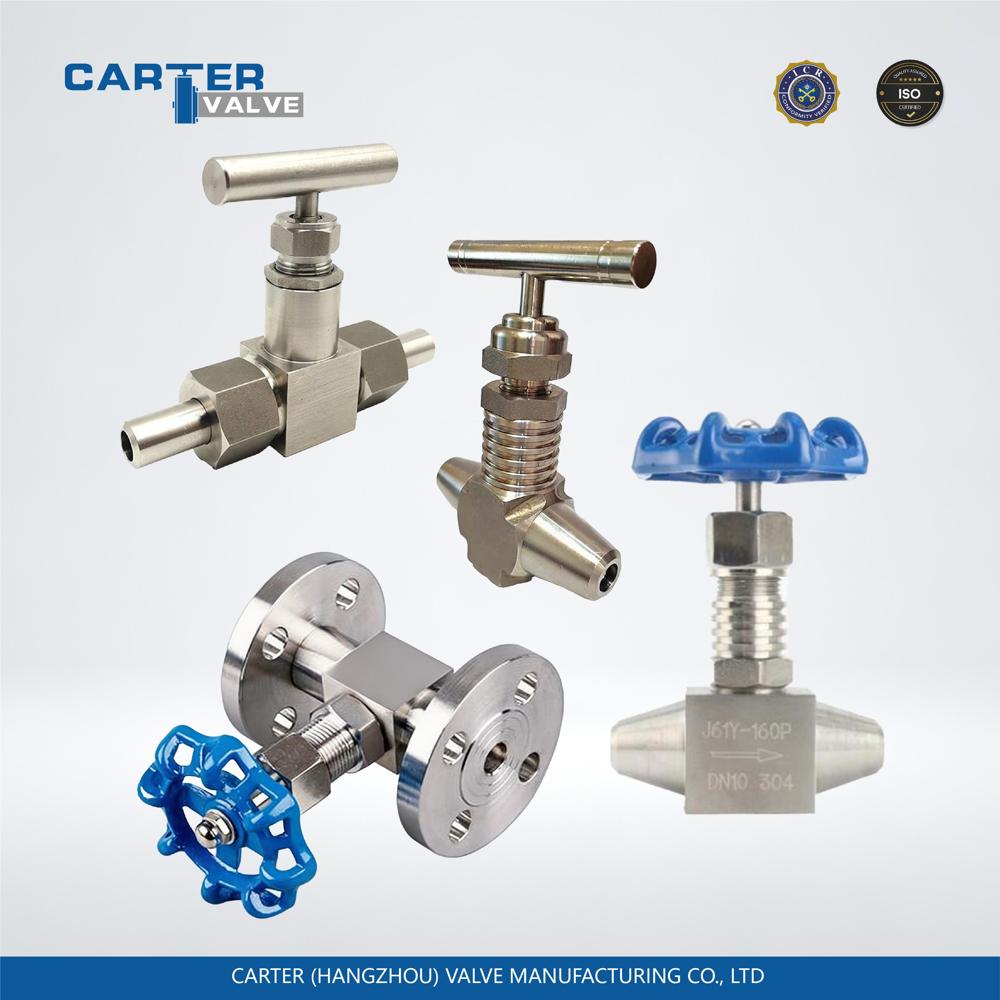 Needle Valve / Mini Needle Valve, Brass, Compression End, Manual Knob Operated, Compact Structure, Hydraulic/Pneumatic System, DIN Standard