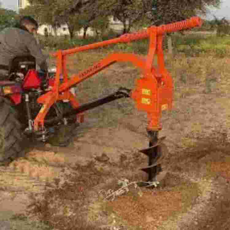 H1 Pit Digger - Mild Steel Hydraulic Auger, Gear Drive - 50 Hp Power, Replaceable Teeth Design, Agriculture Use