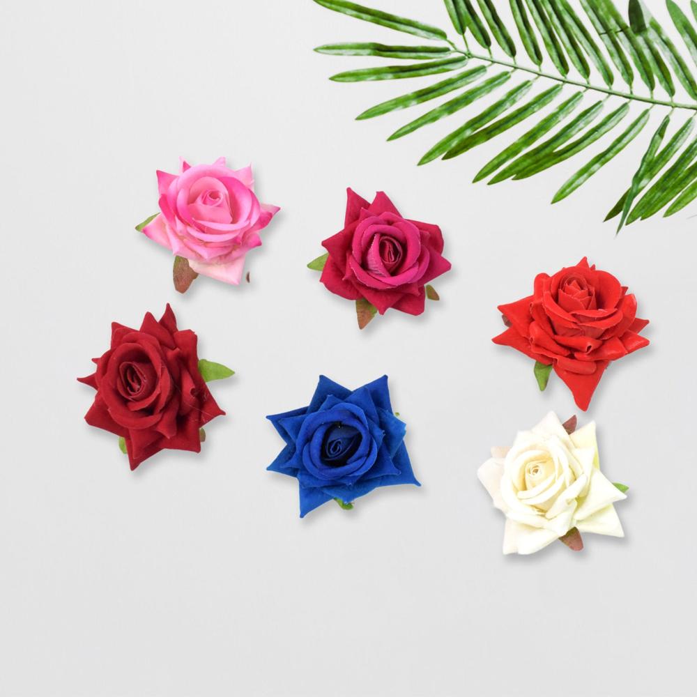 Colourful Flowing Flower Hair Pin (12 Pcs Set / Mix Color), Hair Accessories - Material: Plastic