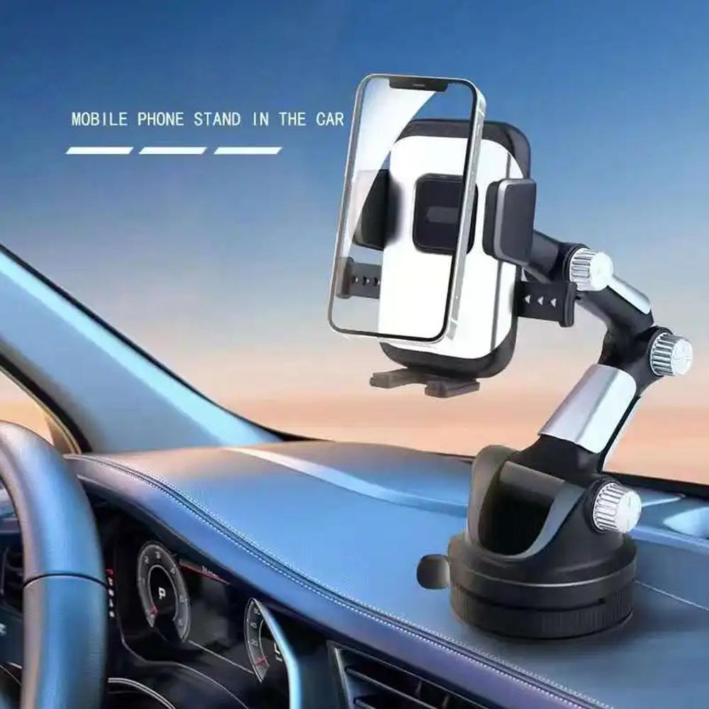 Adjustable Long-arm Suction Cup Car Phone Holder (1 Pc) - Color: Mix