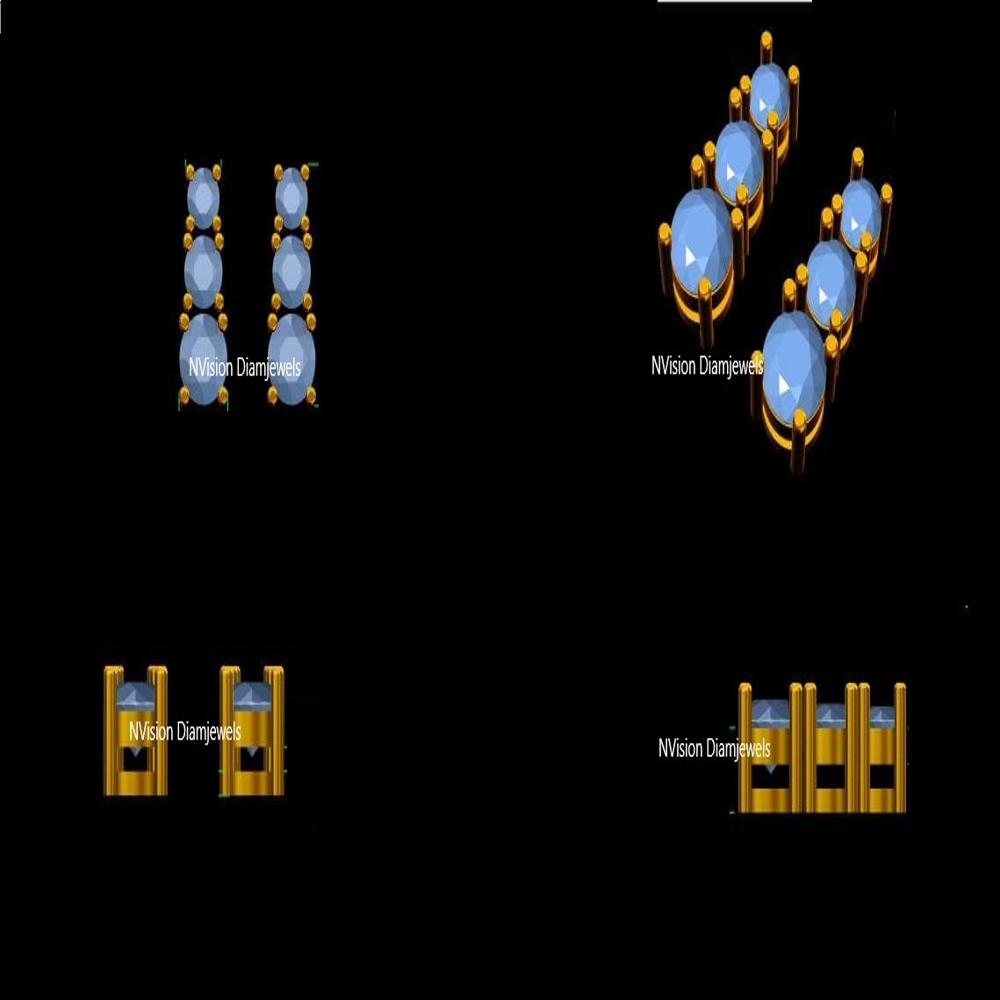 Classic Natural Diamond Tennis Necklace & Drop Earring Set