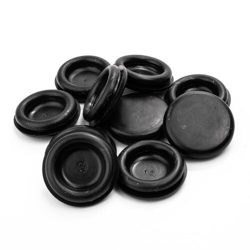 Black Rubber Closed Grommet