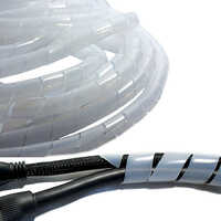 White Spiral Cable Wire Wrap
