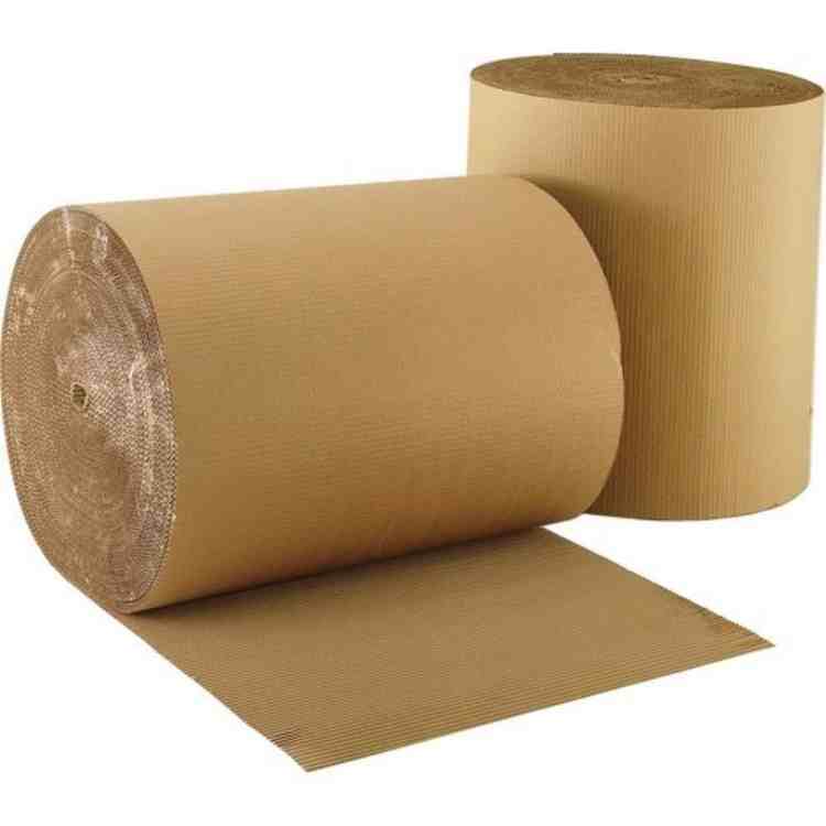 Corrugated Paper Rolls - Corrugated Board, Rectangular Shape, Brown Color - Customized Size And Color, Matt Finish For Mailing And Packaging