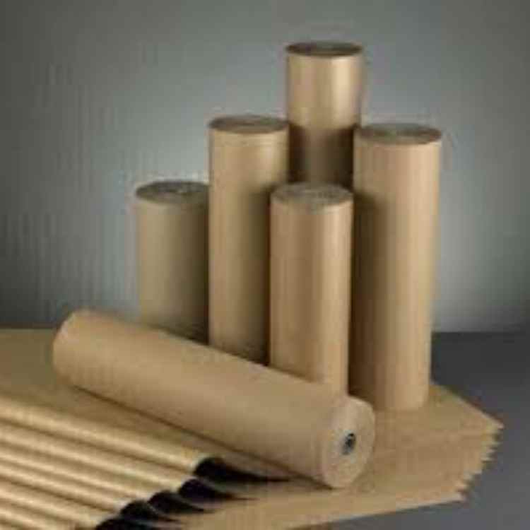 Kraft Paper Roll - Kraft Material, Lightweight Design, Brown And Golden Color | Ideal For Packaging, Wrapping, Arts And Crafts