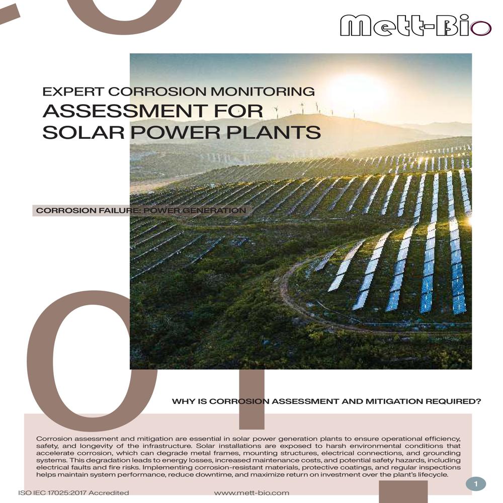 Investigation On Corrosion In Solar Power Generation