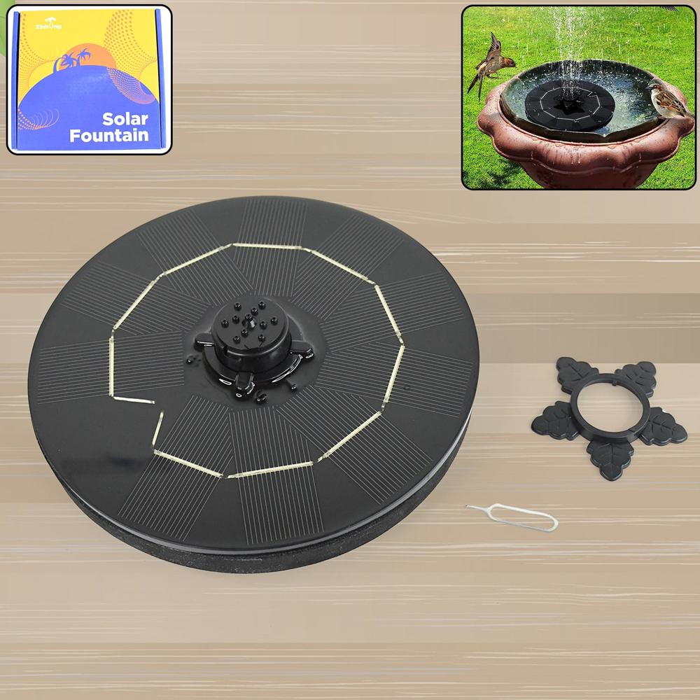 Fast Fountain By Pocket Hose - Solar-Powered - Instantly Adds A Water Feature Virtually Anywhere - 5 Spray Modes - No Installation Or Batteries Required - Great For Bird Baths, Pools, Pond & More (1 Pc) - Color: Mix