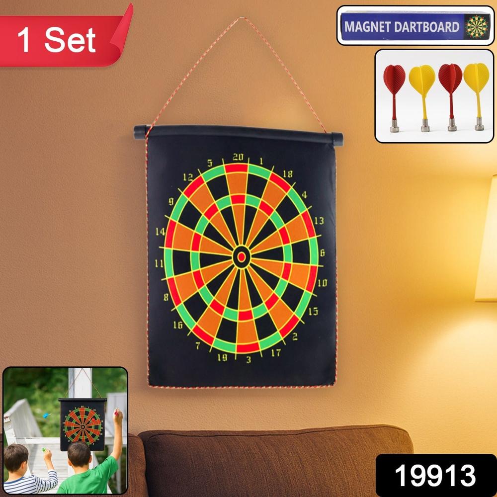 Magnetic Roll-Up Dartboard Game - (12-Inch / Set) - Color: Mix