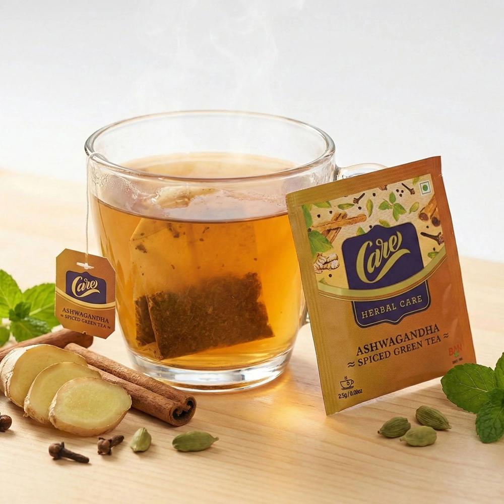 Ashwagandha Spiced Green Tea 62.5 Gm (25 Pkt, Per Pkt 2.5 Gm) - Color: Mix