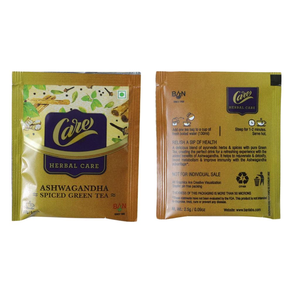 Ashwagandha Spiced Green Tea 62.5 Gm (25 Pkt, Per Pkt 2.5 Gm) - Color: Mix