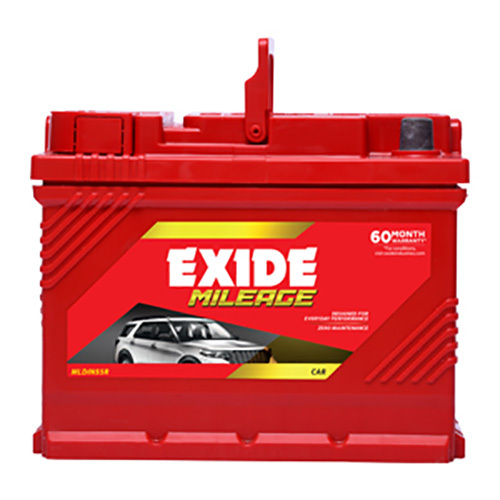 Exide Mileage 55Ah Mldin55/R Battery 60Months Warranty (30 Foc And 30 Pro- Rata) - Dimension (L*W*H): 242 X 175 X 190 Mm Millimeter (Mm)