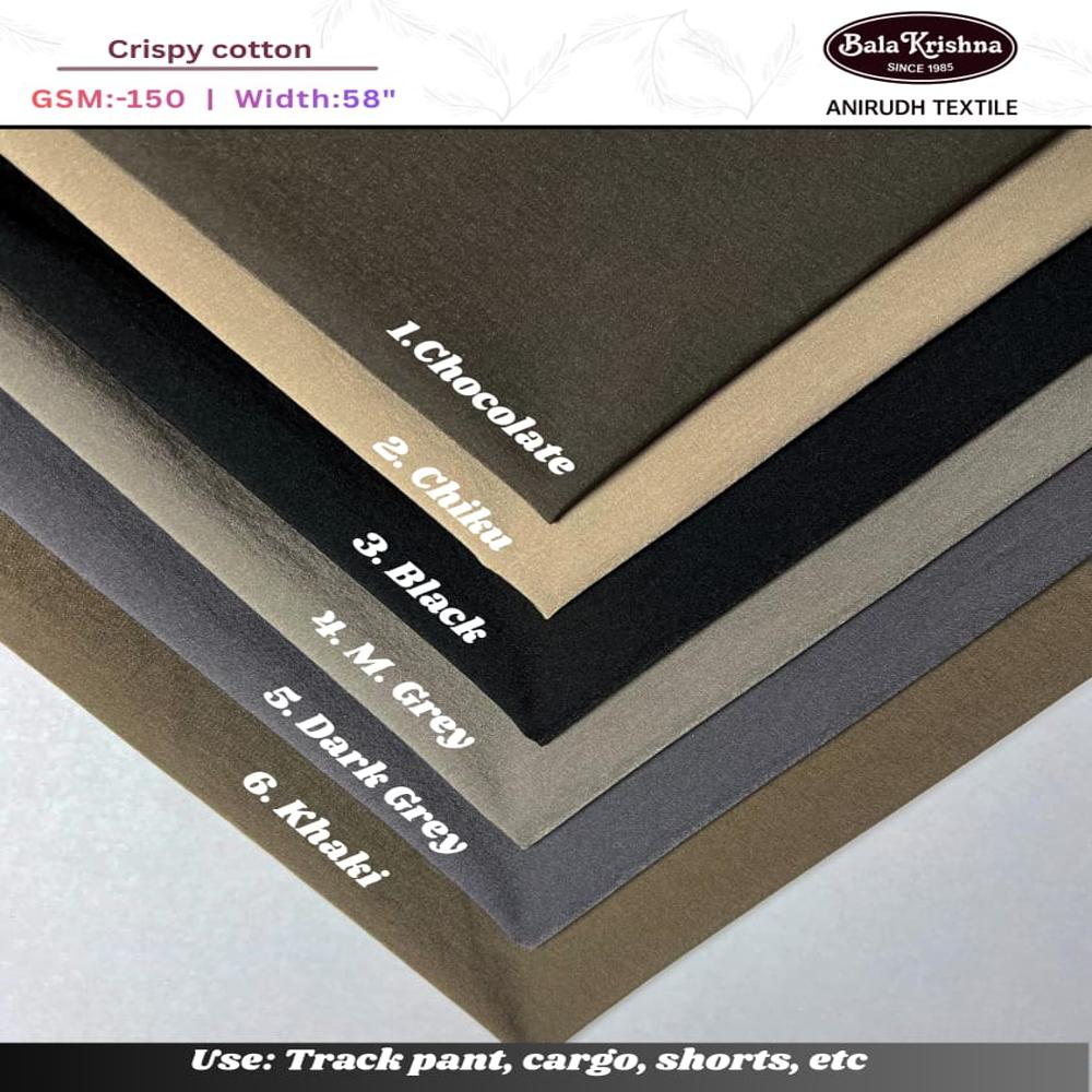 Crispy cotton polyester lycra