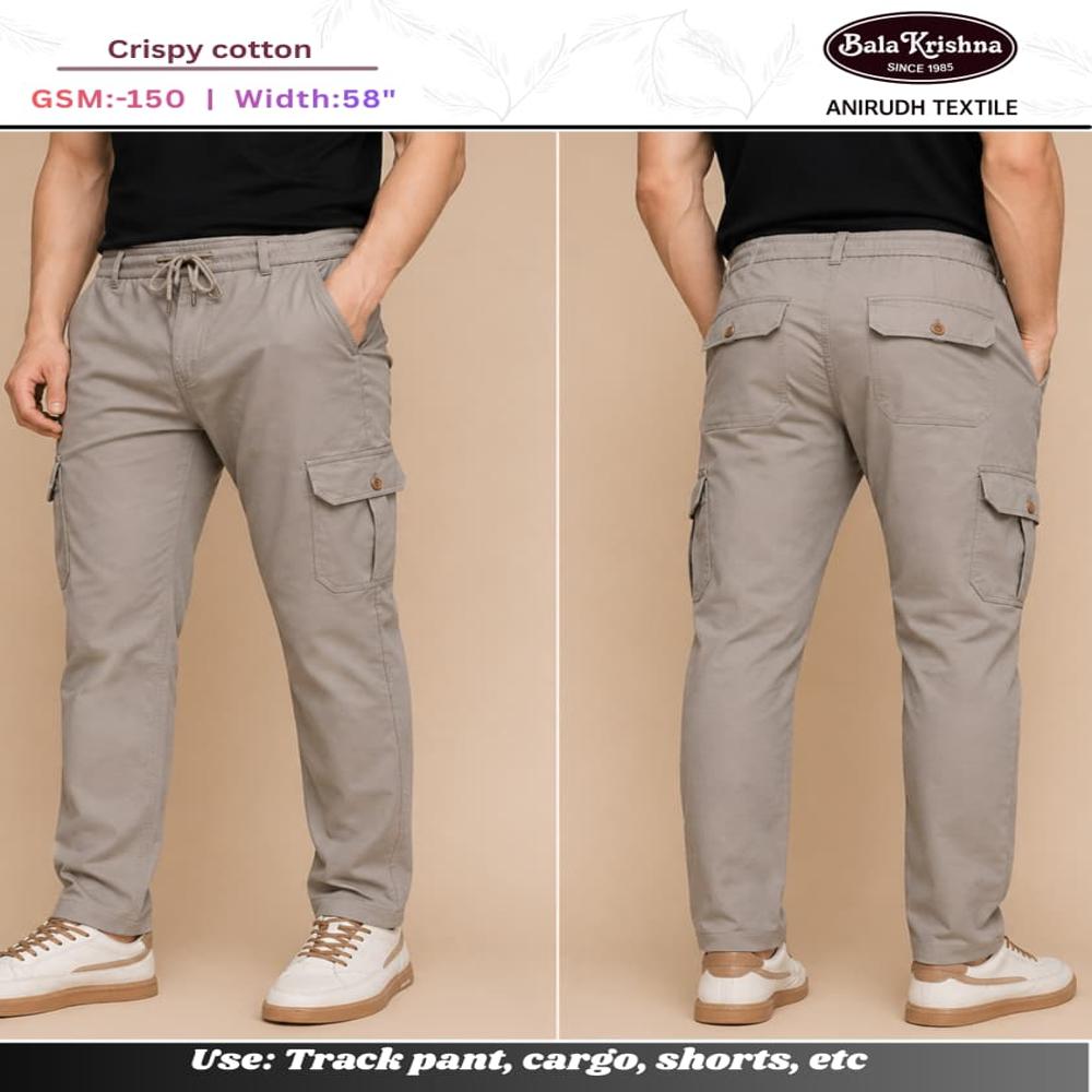 Crispy cotton polyester lycra