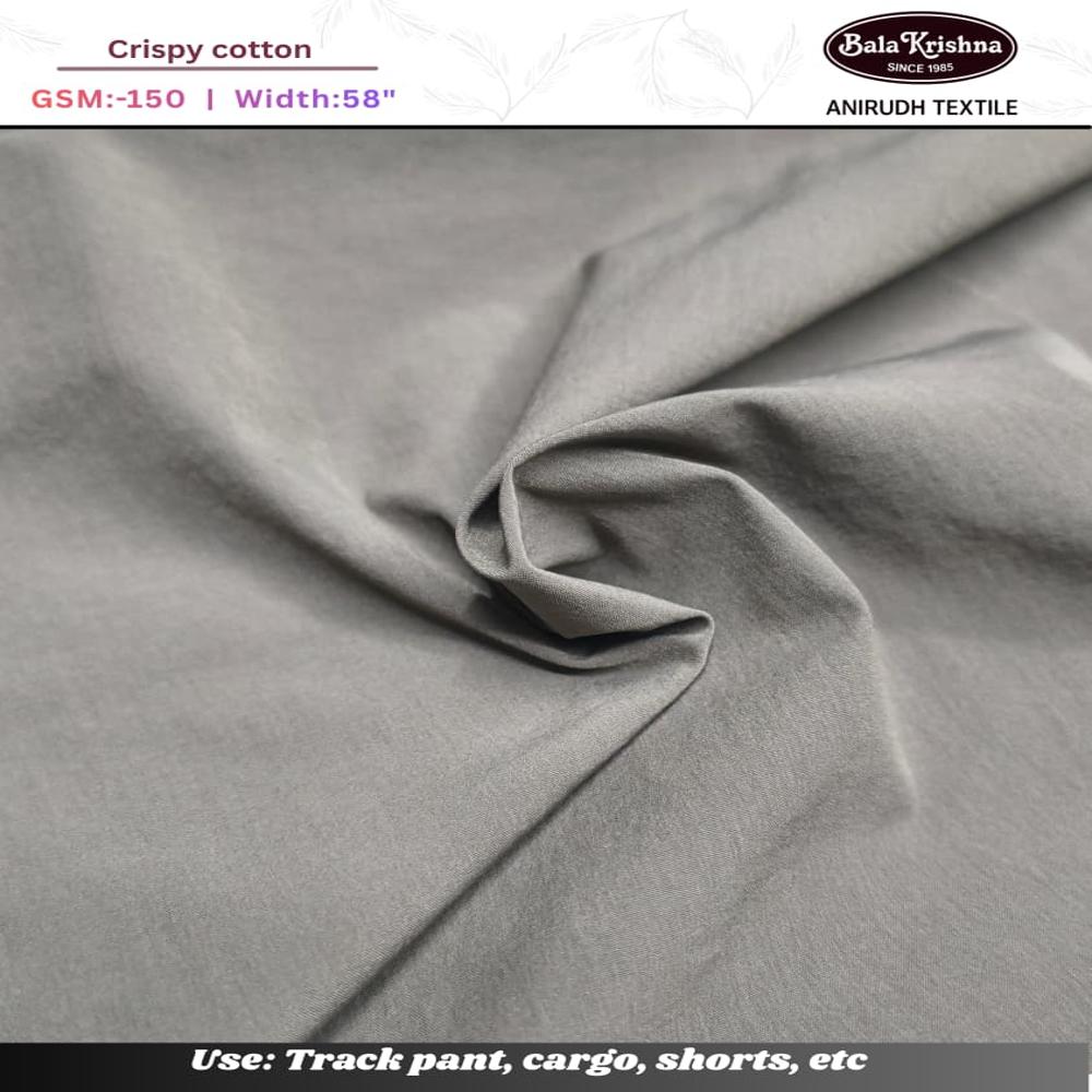 Crispy cotton polyester lycra