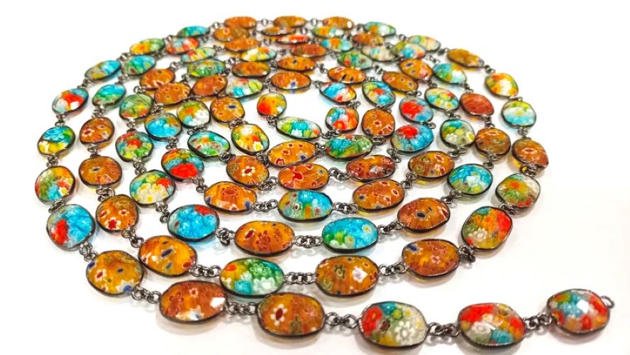Crystal Quartz Flower Design Multi Color Free Shape 12 to 15mm Briolette Connector Bezel Chain