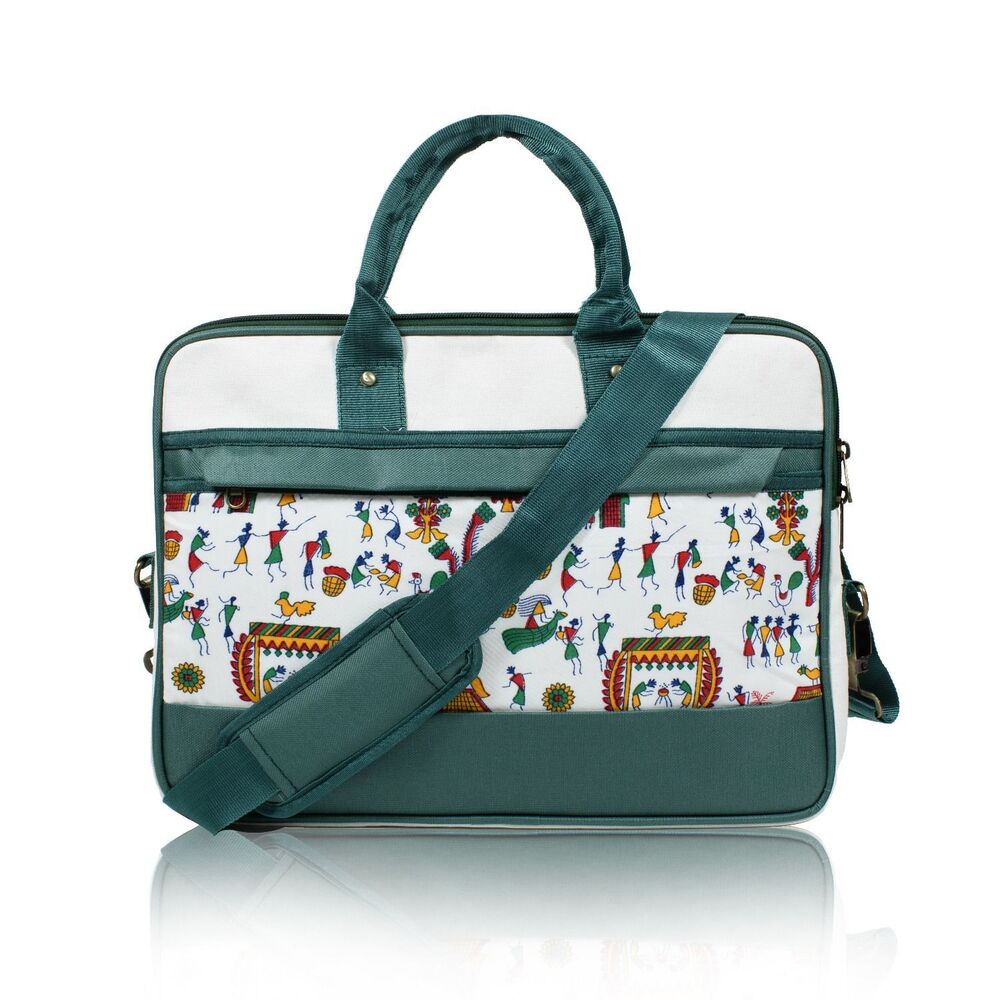 Printed Jute Laptop Bag