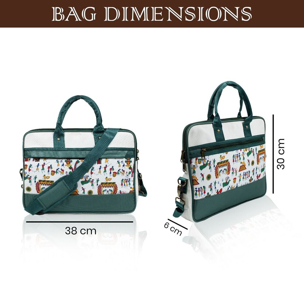 Printed Jute Laptop Bag