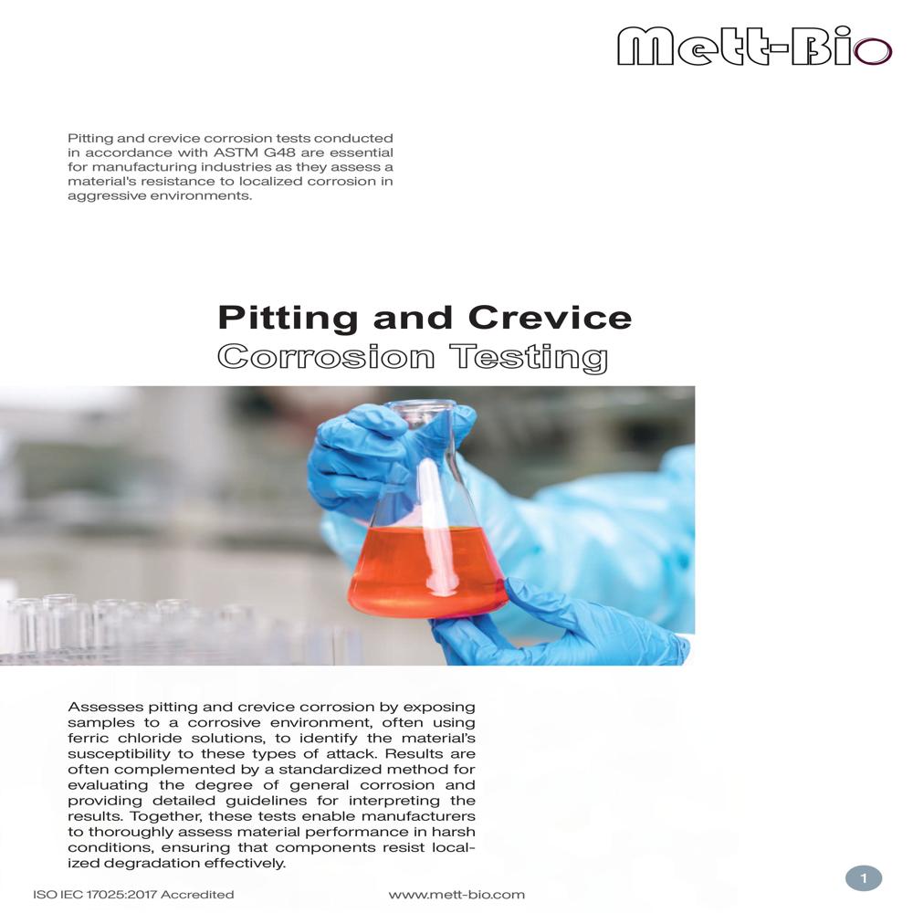 Pitting Corrosion Testing