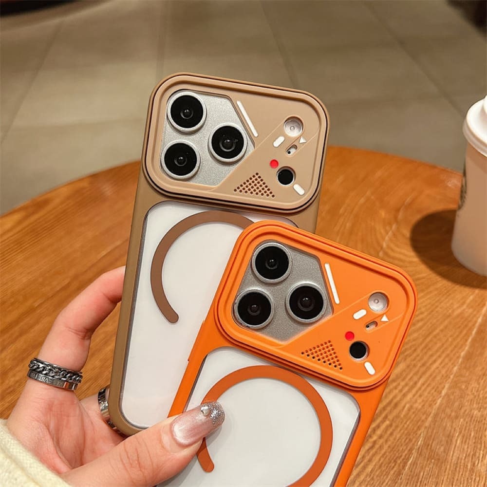 Mobile Transparent Colorful Frame Mag Phone Case
