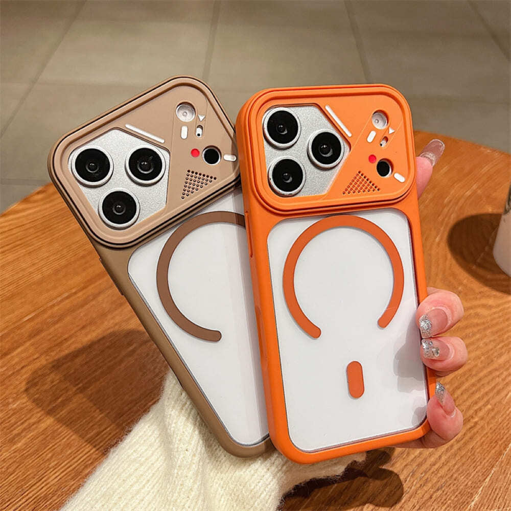 Mobile Transparent Colorful Frame Mag Phone Case