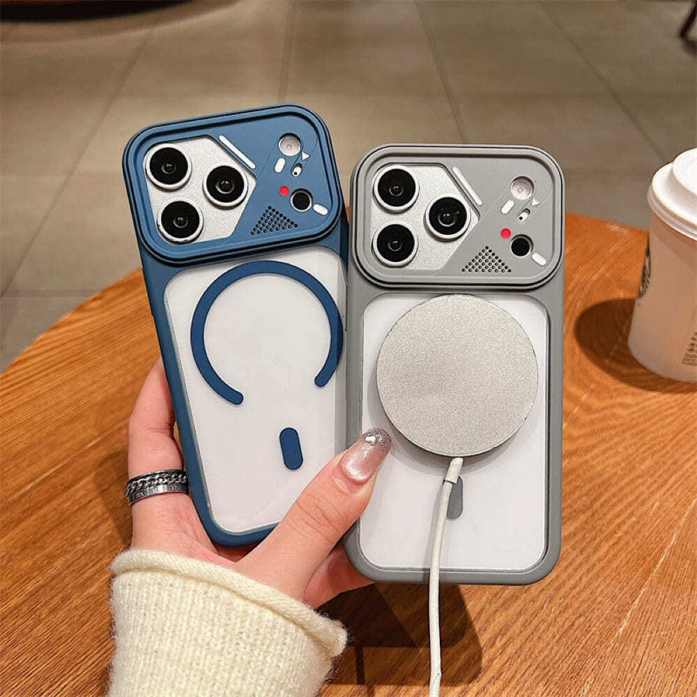 Mobile Transparent Colorful Frame Mag Phone Case