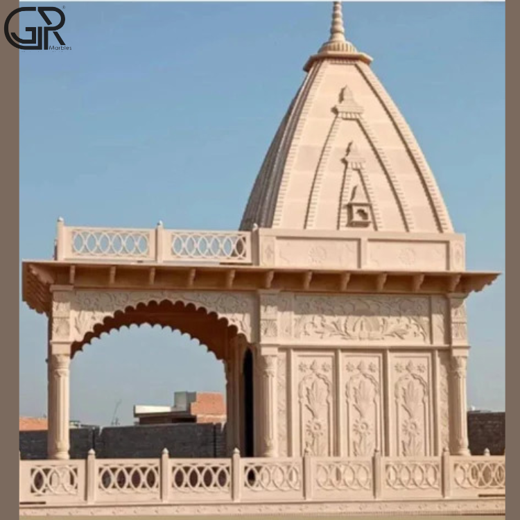 pink stone temple chhatri