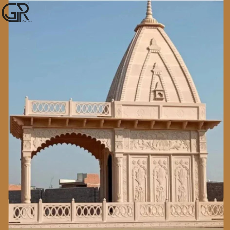 pink stone temple chhatri