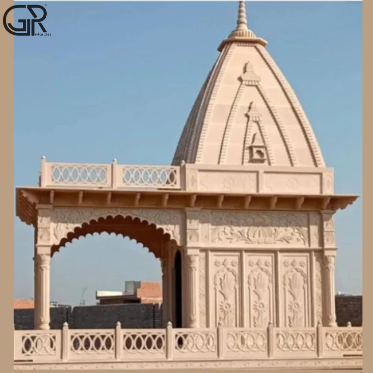 pink stone temple chhatri