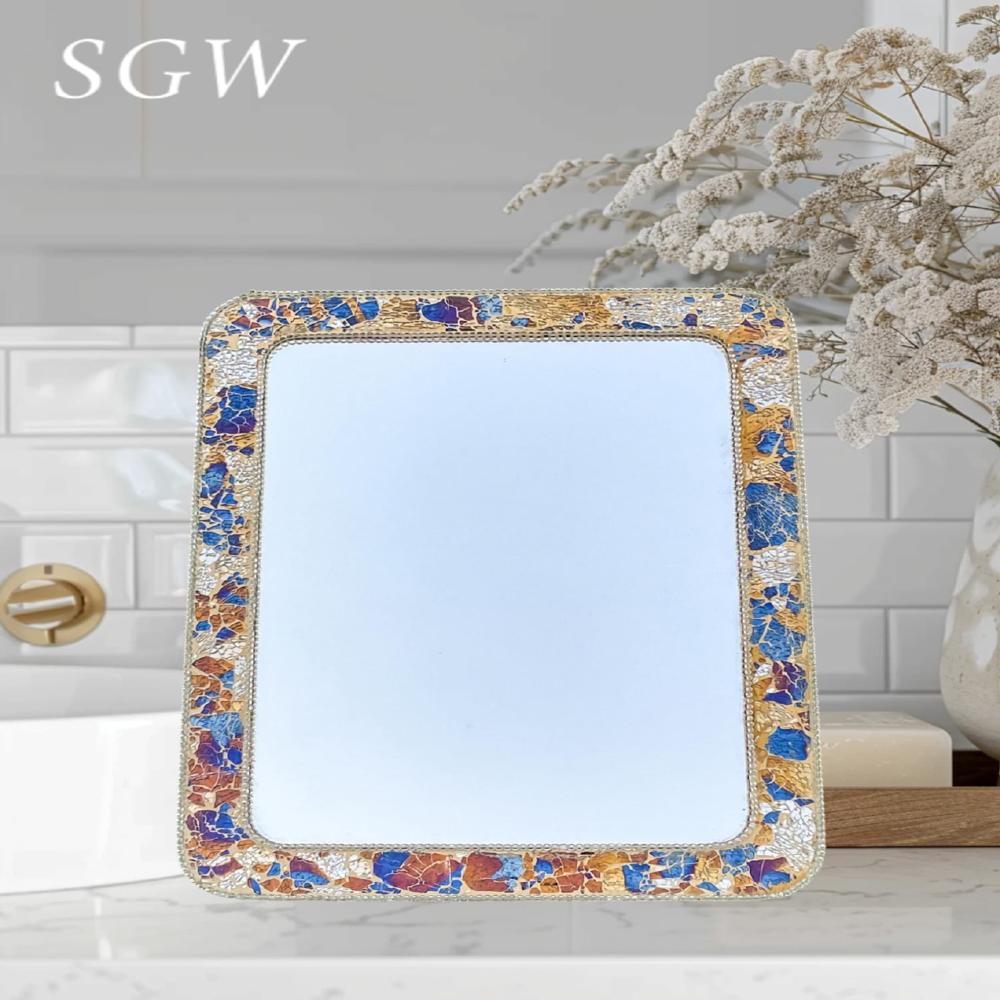 Decorative Rectangular Shape Mosaic Design Mirror