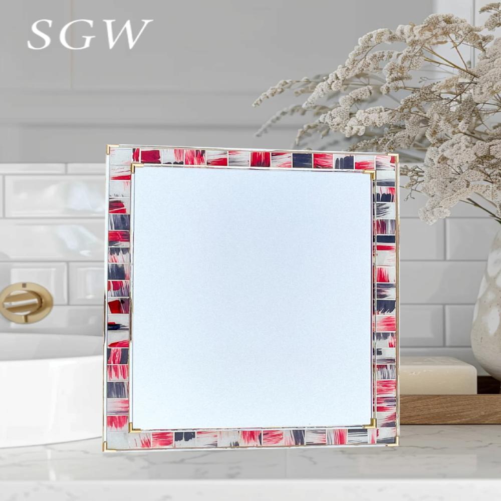 Decorative Rectangular Shape Mosaic Design Mirror