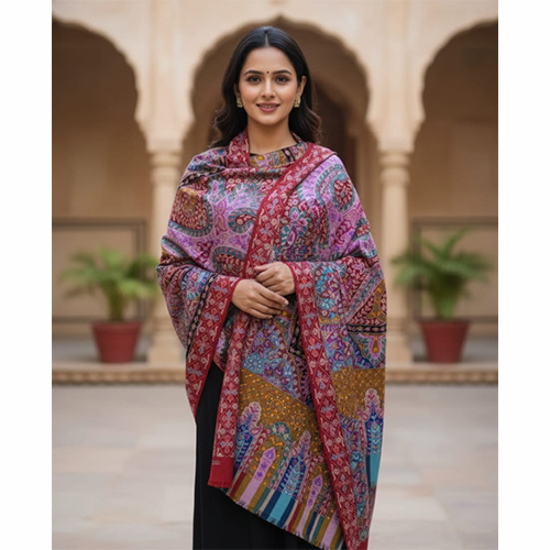 Cashmere Pashmina Kalamkari Shawls