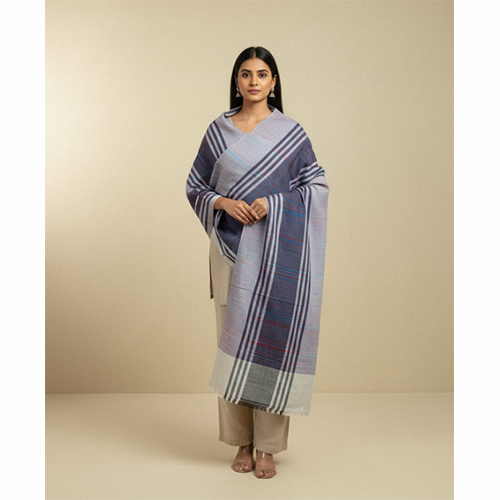 Cashmere Pashmina Checks And Stripes Shawls