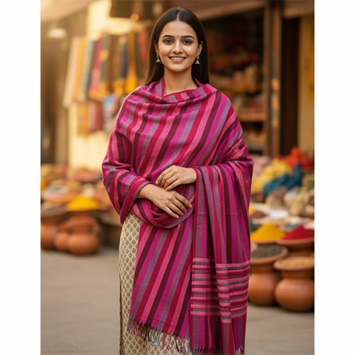 Cashmere Pashmina Checks And Stripes Shawls
