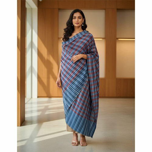 Cashmere Pashmina Checks And Stripes Shawls
