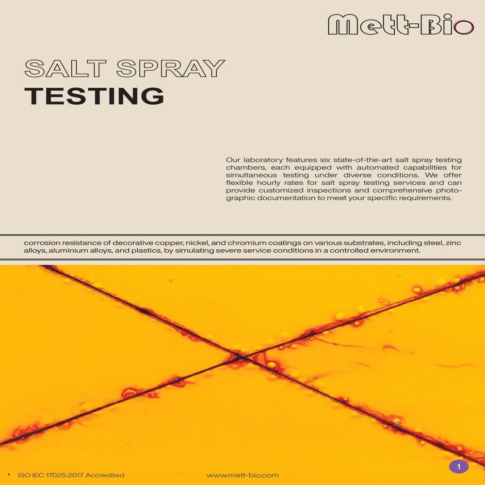 Acetic Acid Salt Spray Test