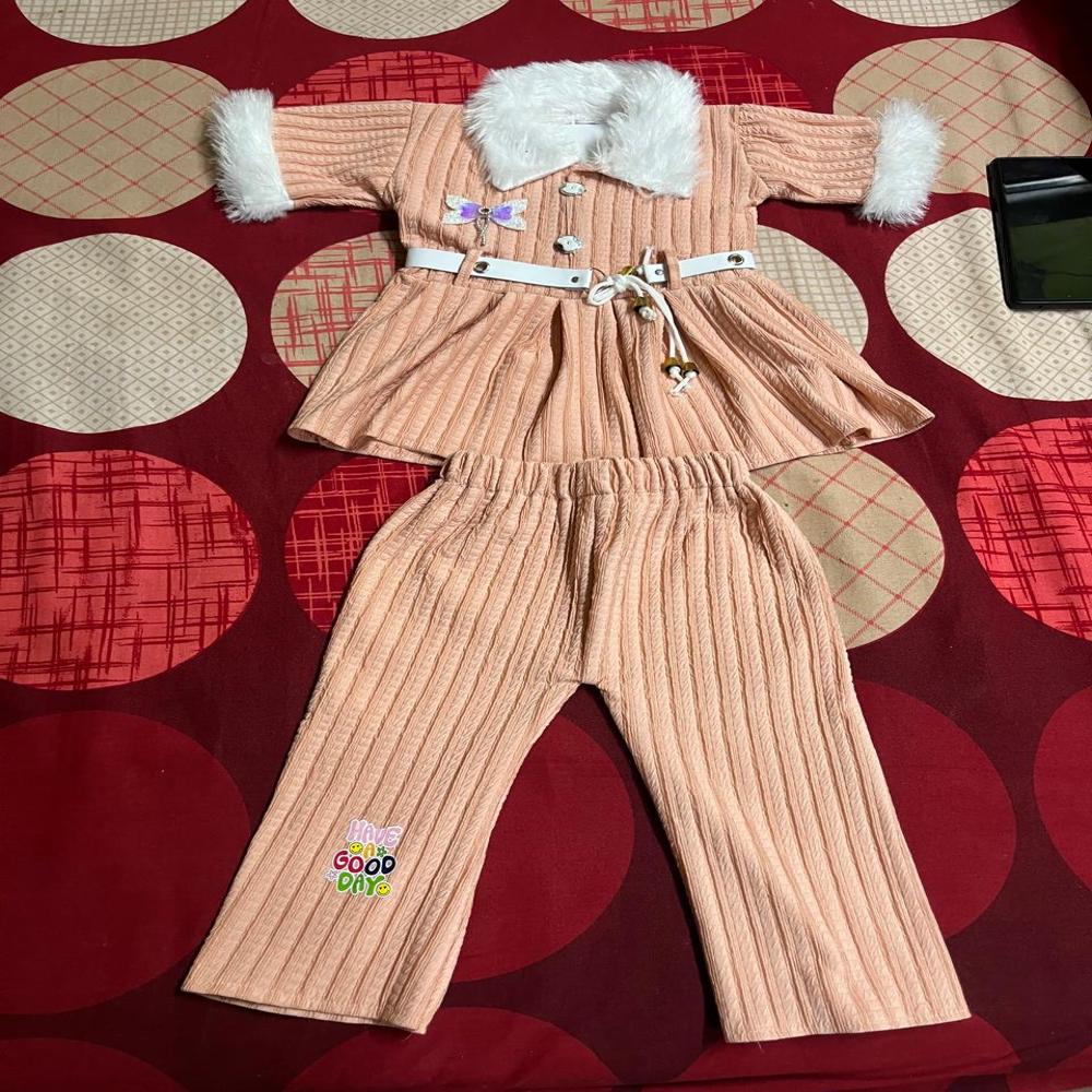 Girls Fancy Dress With Matching Pant Set