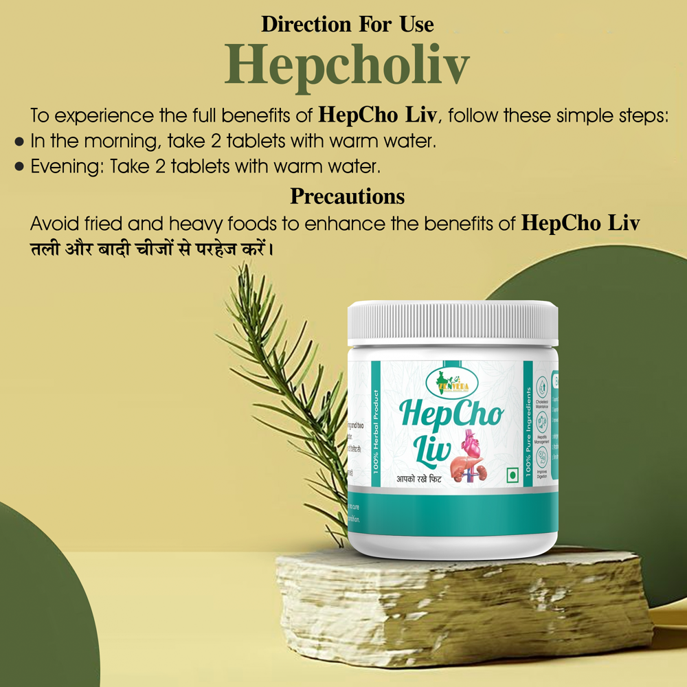 Zen Veda HepCho Liv Cholesterol Liver Detox Tablets - 120 Tabs