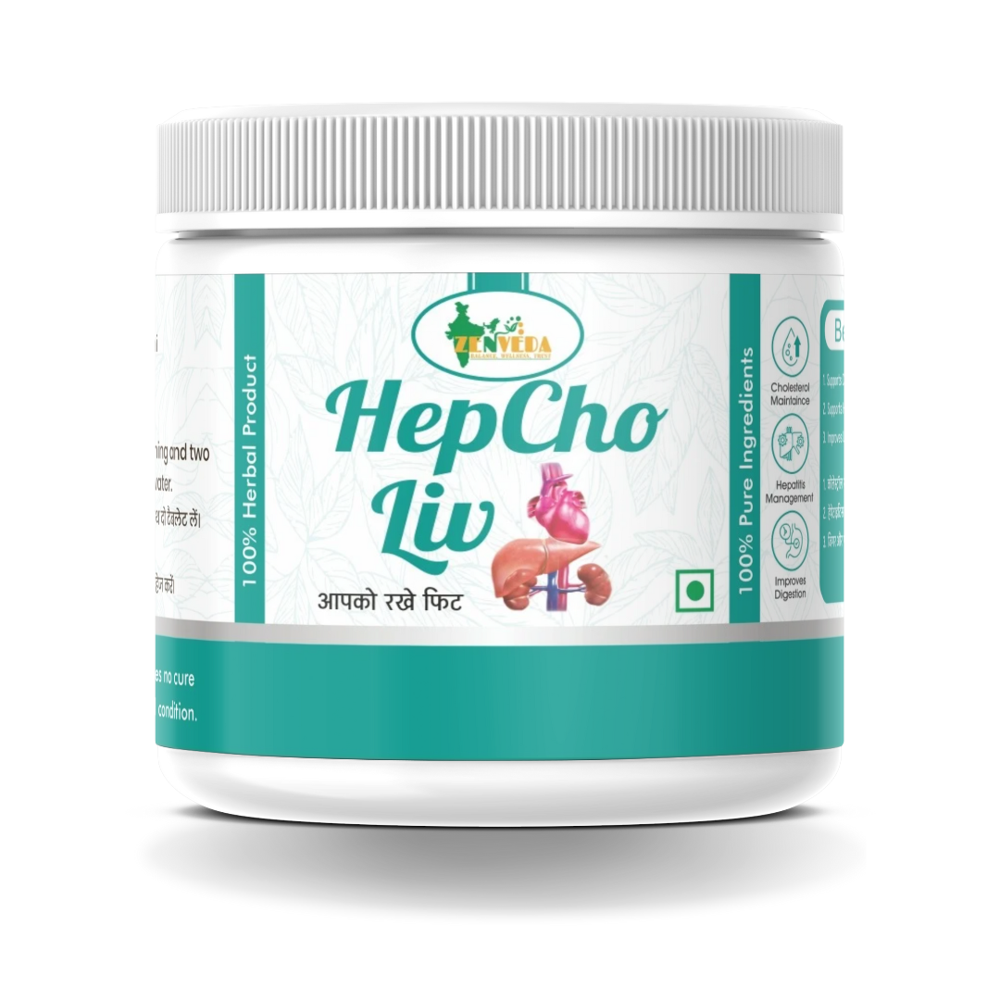 Zen Veda HepCho Liv Cholesterol Liver Detox Tablets - 120 Tabs