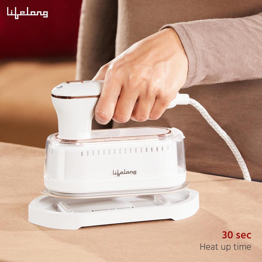 Lifelong 1250 Watt Garment Steamer for Clothes | Handheld Garment Steamer with Rest Stand for Iron | Portable & Foldable Mini Steam Press Suitable For Traveling - 90 ml Tank Capacity (LLGRMS901)