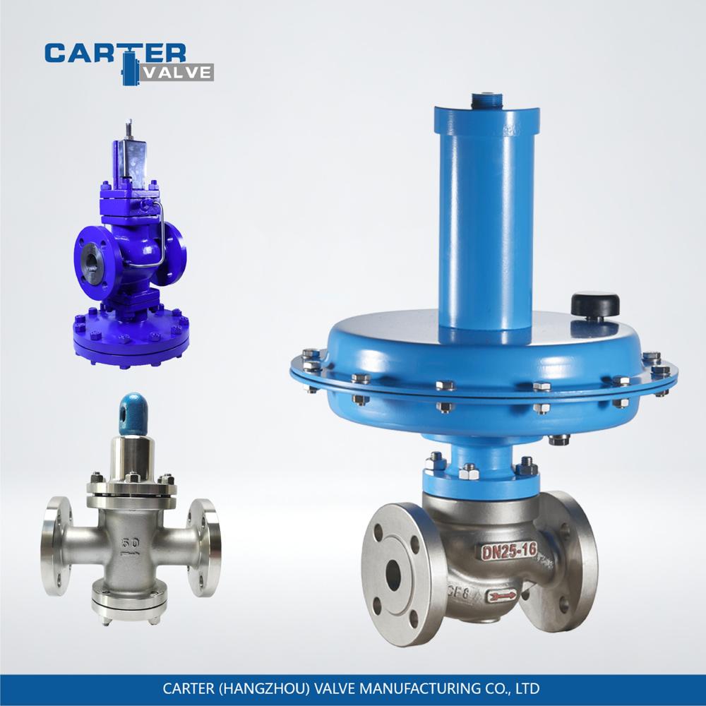 Pressure Reducing Valve / Pressure Regulator Valve, Cast Steel, Flanged, Self Operated, Spring Diaphragm Structure, Steam/Water, API Standard
