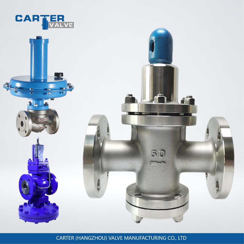 Pressure Reducing Valve / Pressure Regulator Valve, Cast Steel, Flanged, Self Operated, Spring Diaphragm Structure, Steam/Water, API Standard