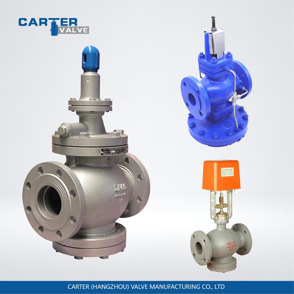 Pressure Reducing Valve / Pressure Regulator Valve, Cast Steel, Flanged, Self Operated, Spring Diaphragm Structure, Steam/Water, API Standard