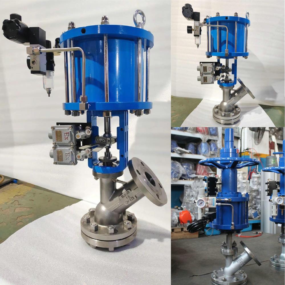 Flush Bottom Valve / Reactor Bottom Valve, Cast Steel, Flanged, Pneumatic Actuated, Flush Type Structure, Acid/Alkali Media, ASME B16.34 Standard