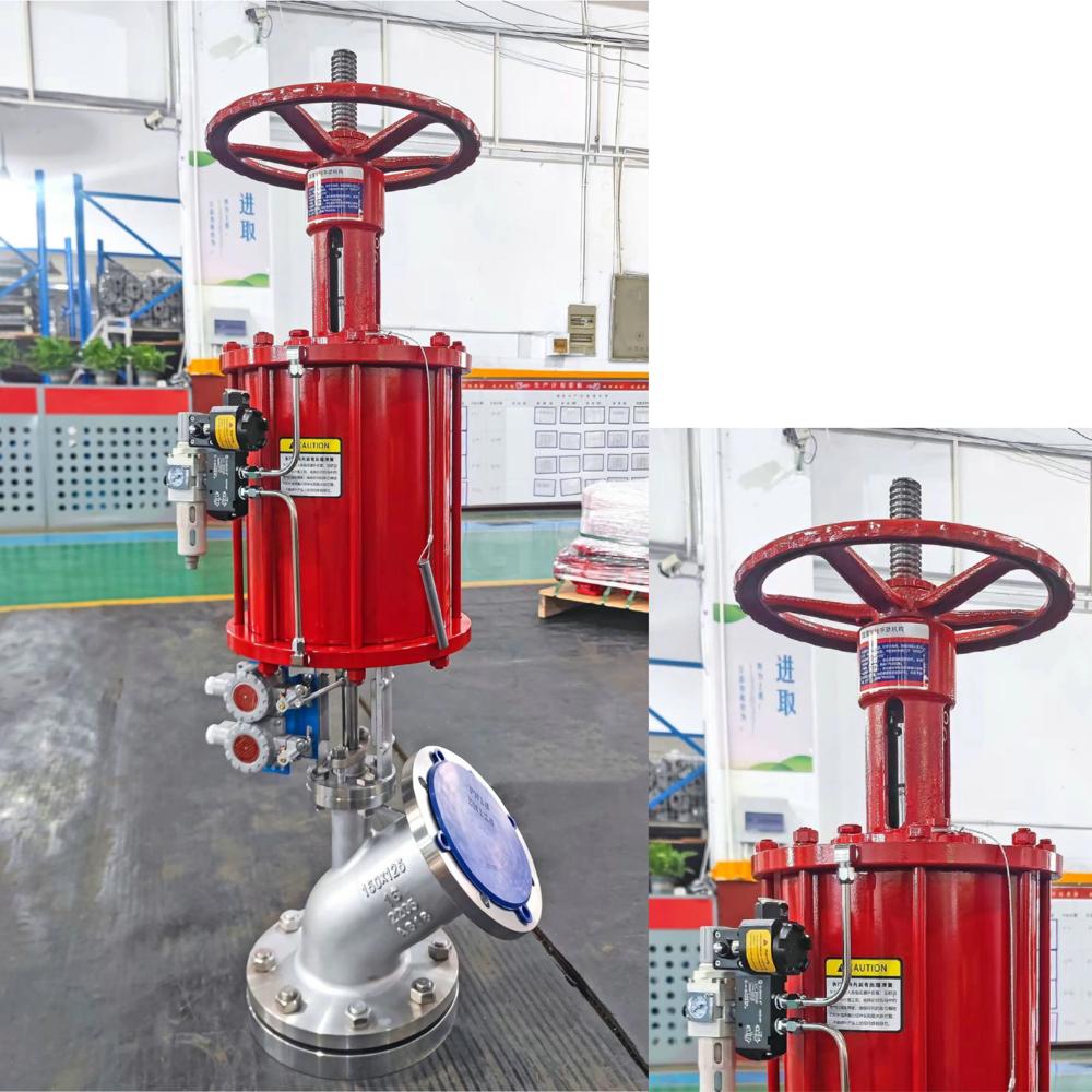 Discharge Valve / Angle Bottom Valve, Alloy Steel, Butt Weld, Electric Actuated, Angle Type Structure, High Temperature Liquid, API Standard