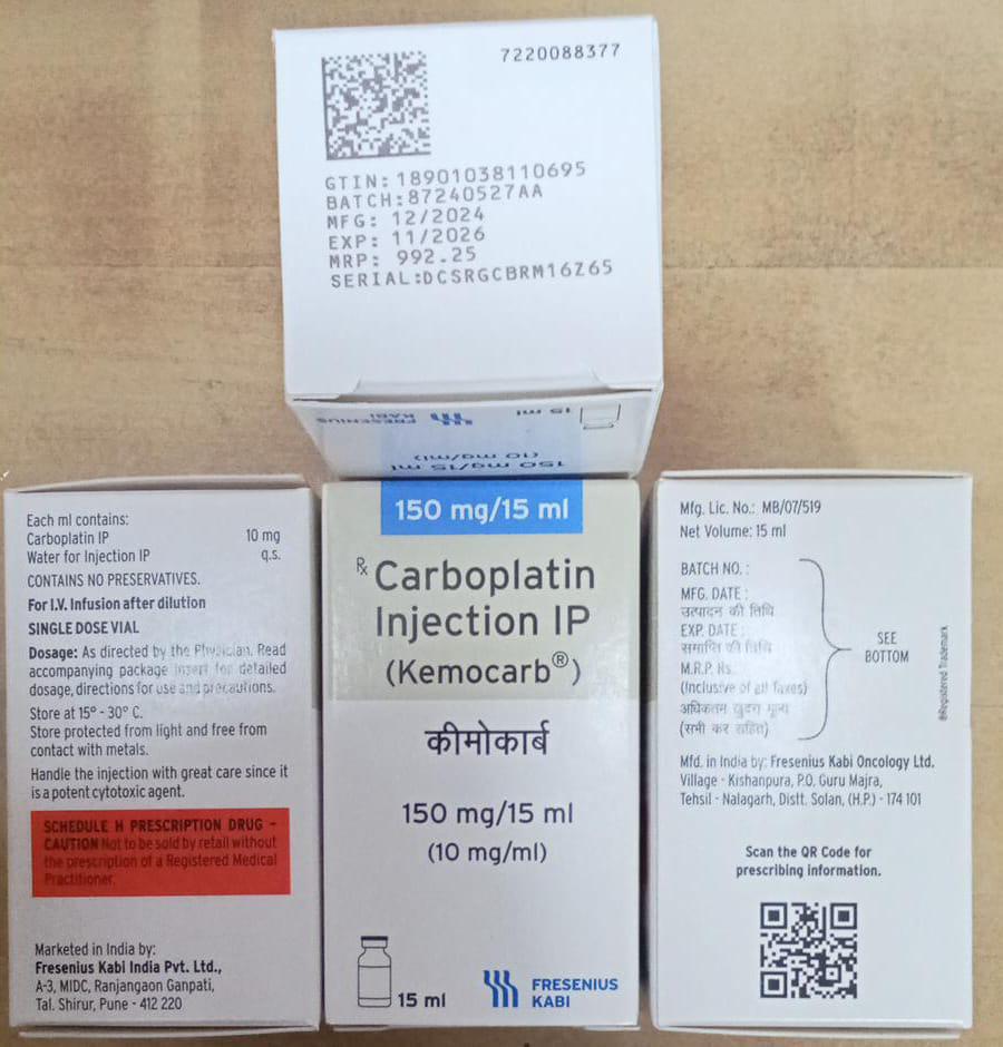 Carboplatin Injection Ip - Origin: India