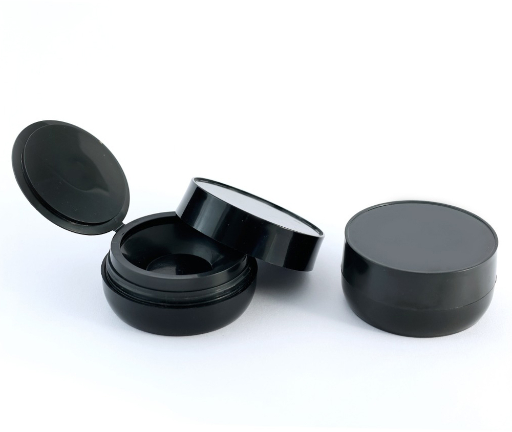 50ml Polypropylene Black Cream Jar with False Bottom